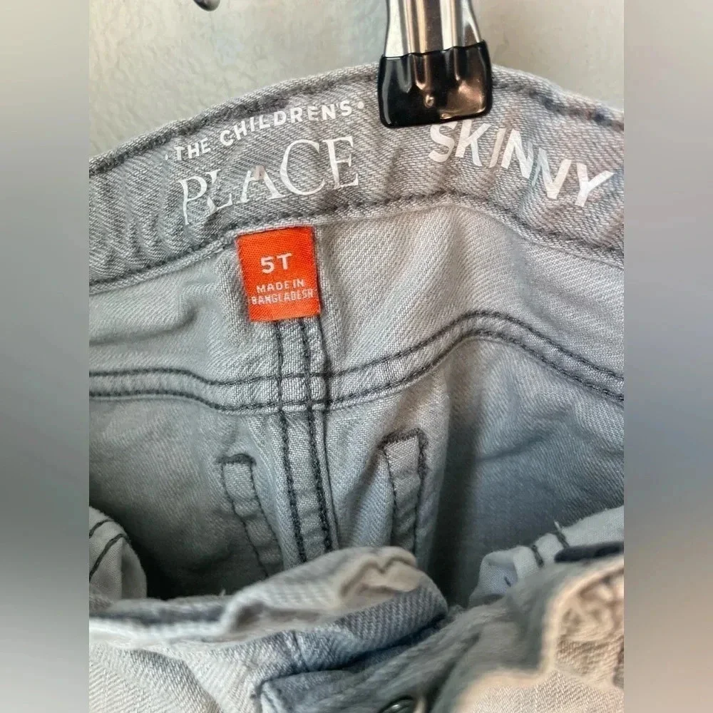 The Children’s Place Skinny 5T grey pants with snap closure & adjustable waist